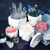 Diy Crystal Epoxy Mold Resin 8 Crystal Cluster Stone Jewelry Ornaments Epoxy Resin Frosted Decorative Silicone Mold