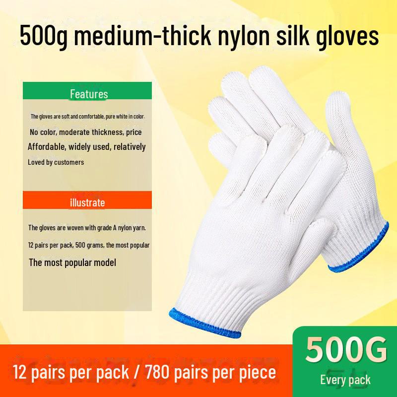 Cotton Yarn Work Gloves for Construction and Labor Protection