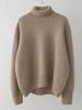 Women's Heavyweight Wool Turtleneck Sweater - Autumn/Winter Slimming Loose Knit Pullover