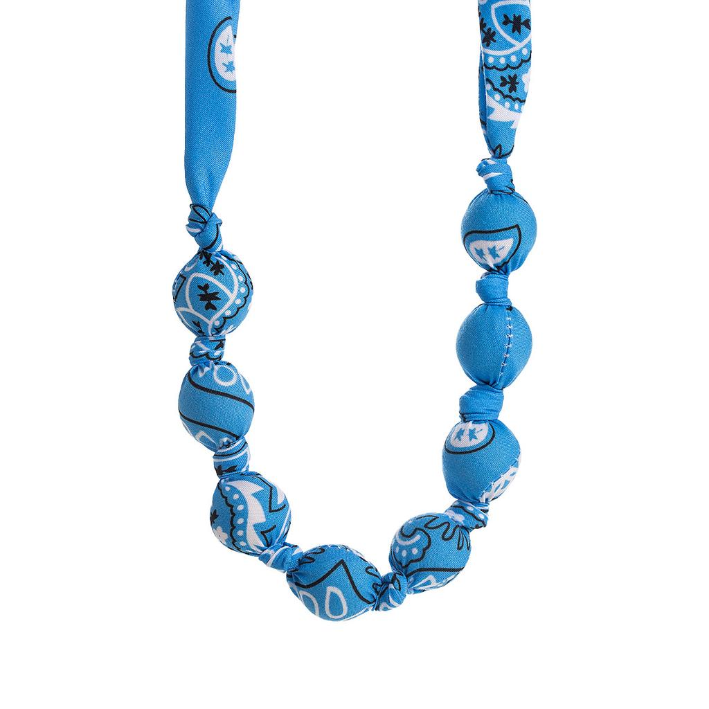 Fashion Bohemian Style Random Pattern Necklace Scarf With Beaded Stainless Steel Clavicle Chain Trendy Women Jewelry