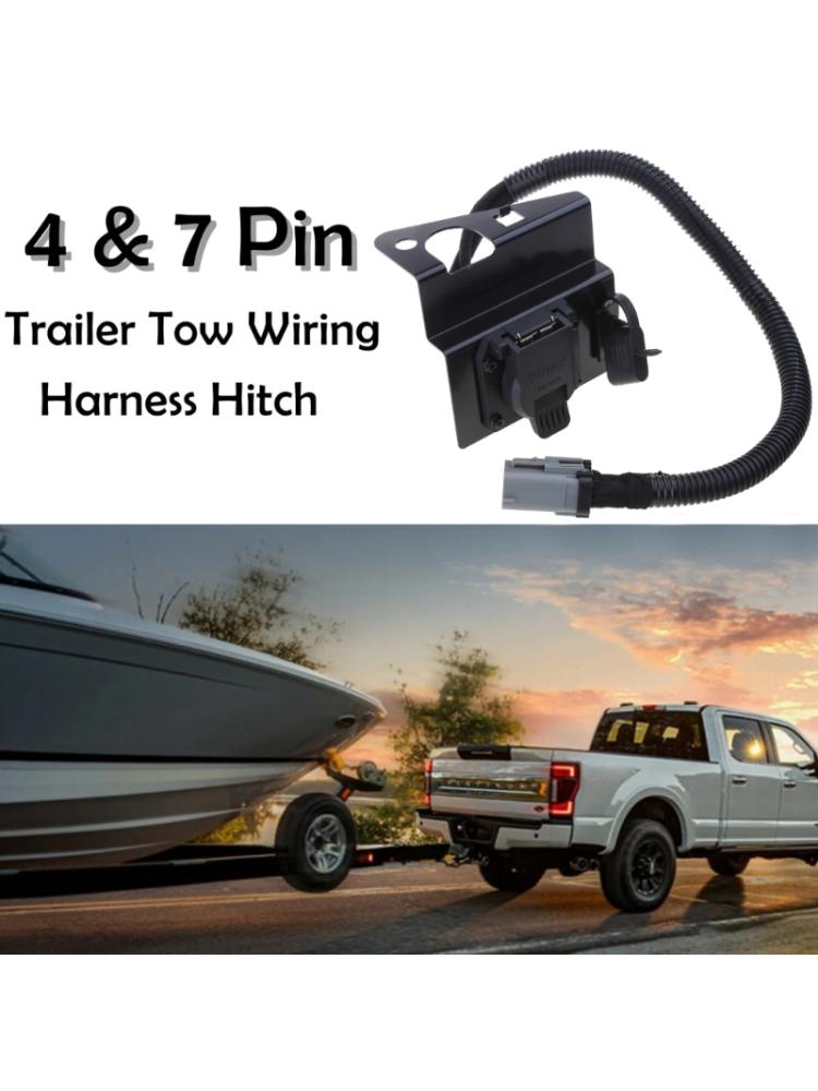 4- und 7-poliger Stecker für F350 Super Duty 2002-2004 Anhänger-Zugkabelbaumstecker Ersetzt 2C3Z-13A576-DA 2C3Z13A576DA