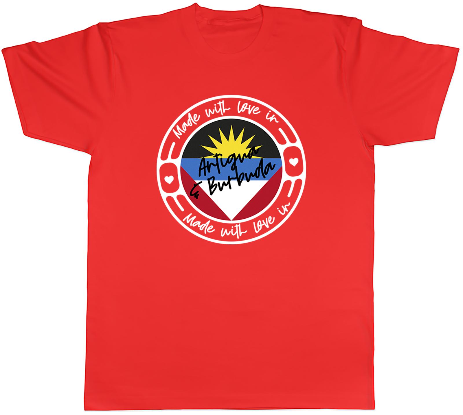 Made With Love In Antigua Barbuda Unisexs Unisex TShirt Tee S