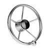 Quick Install Stainless Steel Marine Steering Wheel 13.5 Inch Suitable For Boats Yachts Fast Setup Without Special Tools