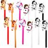 12 Pack Inflatable Stick Horse Bulk Colorful Inflatable Horsehead Stick Balloon Cute Blow Up Pony Stick for Kids Birthday Cowboy Horse Theme Party