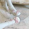 jk small leather shoes female sweet cute lolita shoes fairy small puff bow cute versatile lolita single shoes