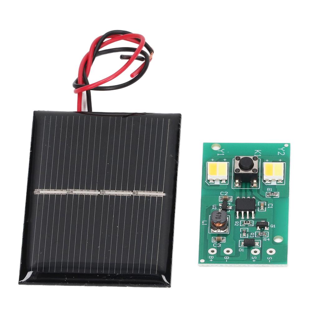 2 Set Solar Light Control Panel High Drive Efficiency Solar Lamp Controller Board for Garden 1.2V