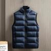 Men S Thick Winter Stand Collar Solid Color Casual Vest