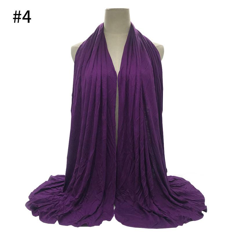 Ramadan Oversized Modal Cotton Jersey Hijabs Women Long Muslim Shawl Scarf Plain Soft Turban Head Wraps Abaya Islamic 180*85Cm