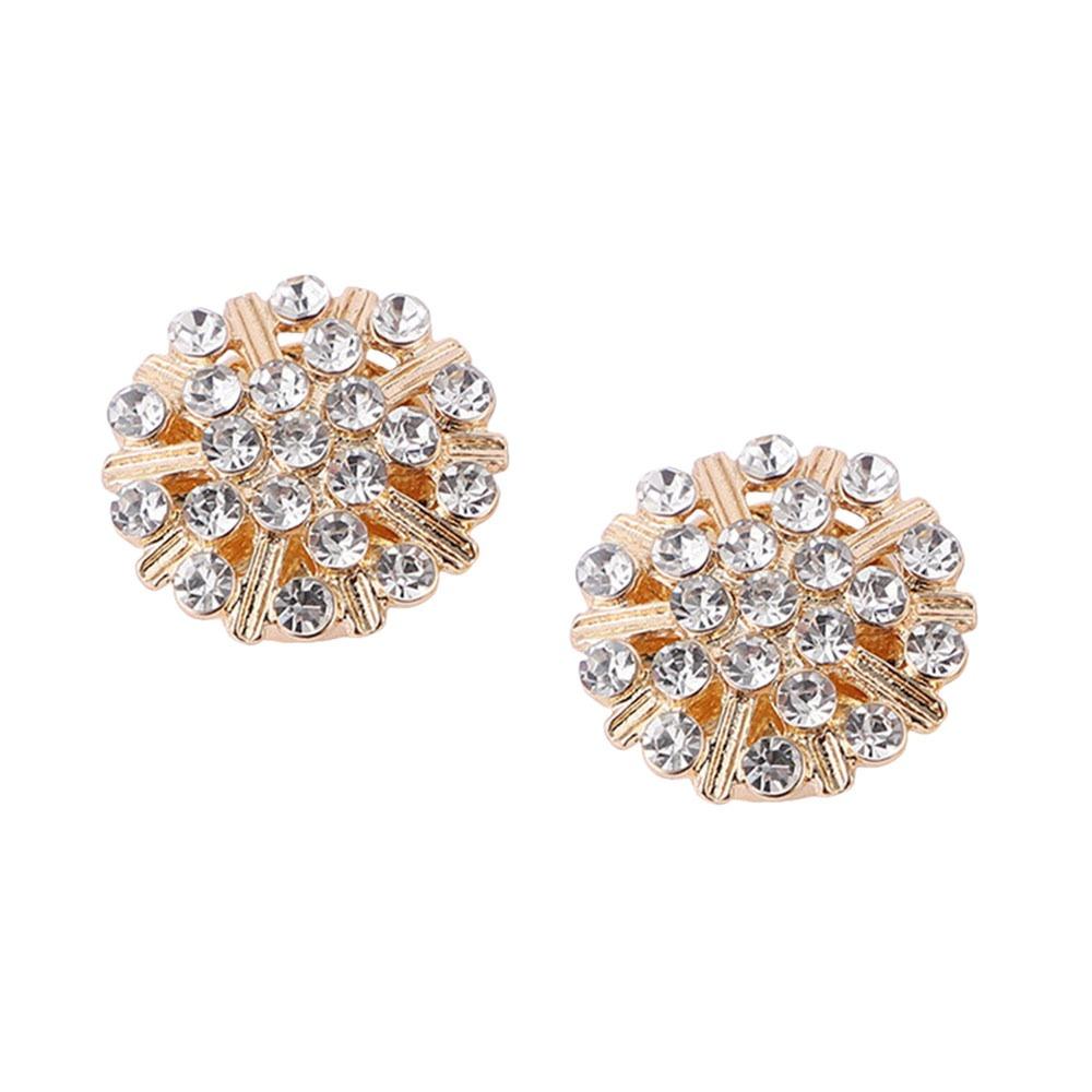 Rhinestone Perle Blomst Knappedeksel DIY Tilbehør Blomst Mansjettknapper for Menn Kvinner Klær