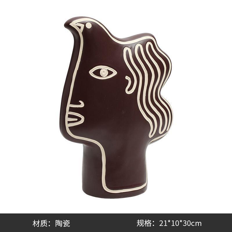 Simples e abstrato pássaro em forma de ornamentos de cerâmica facial salão de exposição, mesa de escritório, novos e exclusivos artesanatos decorativos