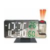 Temperature Humidity Display Mirror Projection Clock Rotatable Electronic Alarm Clock  Home Office