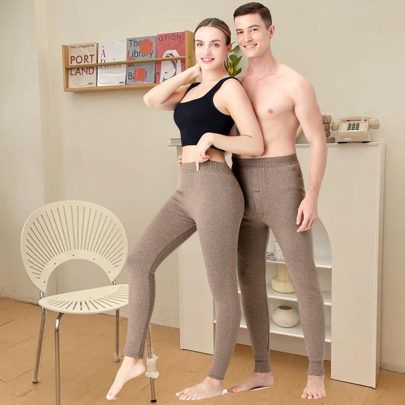 Herren- und Damen-Hose mit hohem Bund, warm aus Wolle, mit Fleecefutter und kaschmirähnlichem Tragekomfort.