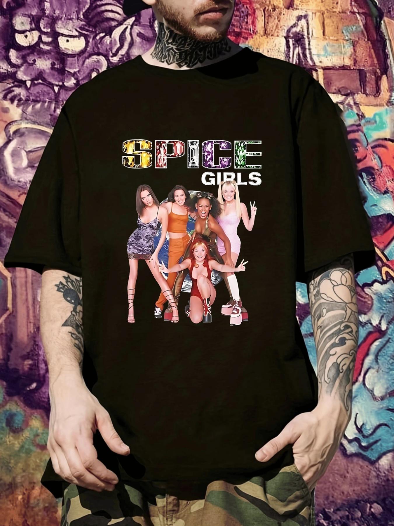 Spice Girls Print Fashion Trendy Short Sleeve T-shirt XXL