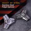 Stainless Steel Metal Hand Spinner Anti-anxiety EDC Fidget Toy for Adult Children Creative Metal Triangle Stress Relief Toy