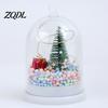 Led Bedside Lamp for Kids Christmas Tree In Dome with LED Light, Mini Cedar Light Up Holiday Atmosphere Hanging Ornament, Battery Powered Decorative