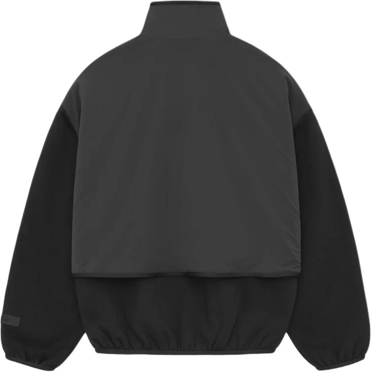 Fear of God Essentials SS24 Nylon Fleece Mockneck Loose Fit Long Sleeve American Heavyweight Sweater Men Sweater Black 202SU244300F