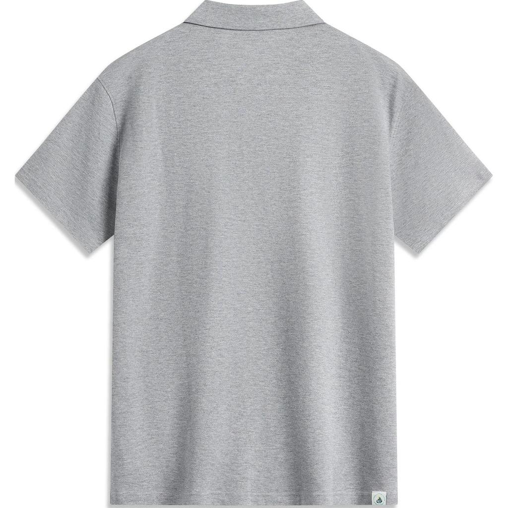 Li Ning Sports Trendy Collection Polo Shirt Unisex Heather Gray APLU933-1