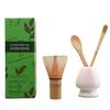 4pcs/set Matcha Set Bamboo Whisk Tea Spoon Ceramic Fittings Matcha Whisk (Chasen) Tea Spoon And Scoop (Chashaku) Tea-making Tool