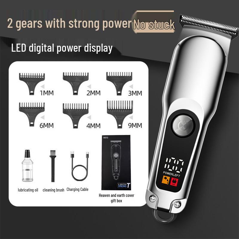 Waterproof Professional Hair Clipper: Quick Charge, Oil Head, Bald Head, Home Hairdressing Trimmer.