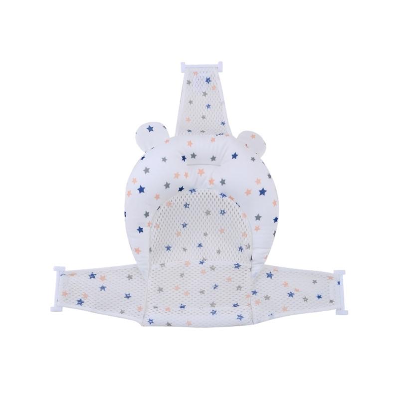 Gentle Baby Bath Support Shower Pad with Thickened Pillow Part for Head Neck and Back Stability During Bathing