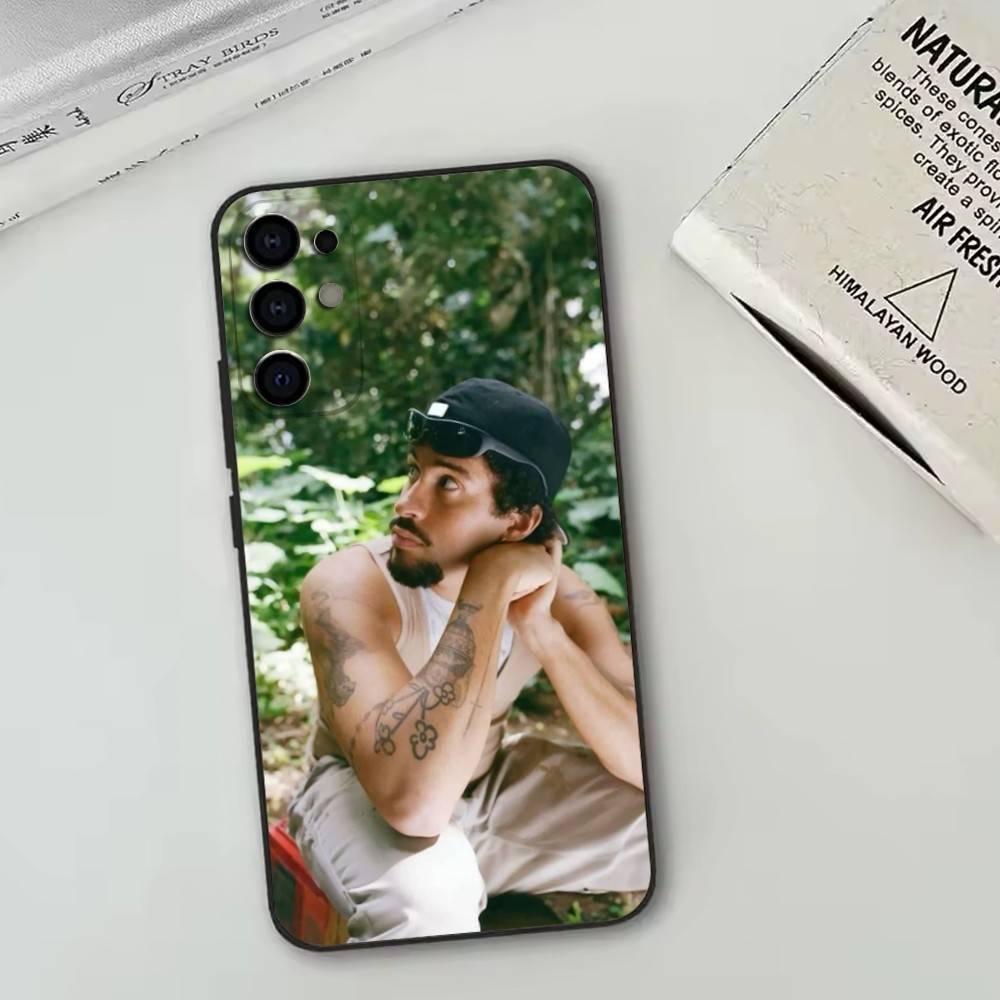 Bad Bunny Phone Case For Samsung S25,S24,S21,S22,S23,S30,Ultra,S20,Plus,Fe,Lite,Note,10,Black Cover