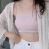 Koreansk Stil Iskall Silke Axelbandslös Bandeau BH för Kvinnliga Studenter - Tunt Inre Slipslinne