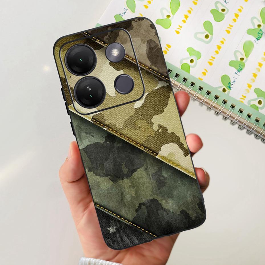 Case For Infinix Smart 7 HD Cute Flower Cat Pattern Soft Silicon TPU Phone Bumper For Infinix Smart 7HD X6516 Back Cover
