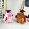 Doctor's Hat Kapibala Pendant Plush Toy Capybara Dolls Bag Hanging Decoration Graduation Season Gift