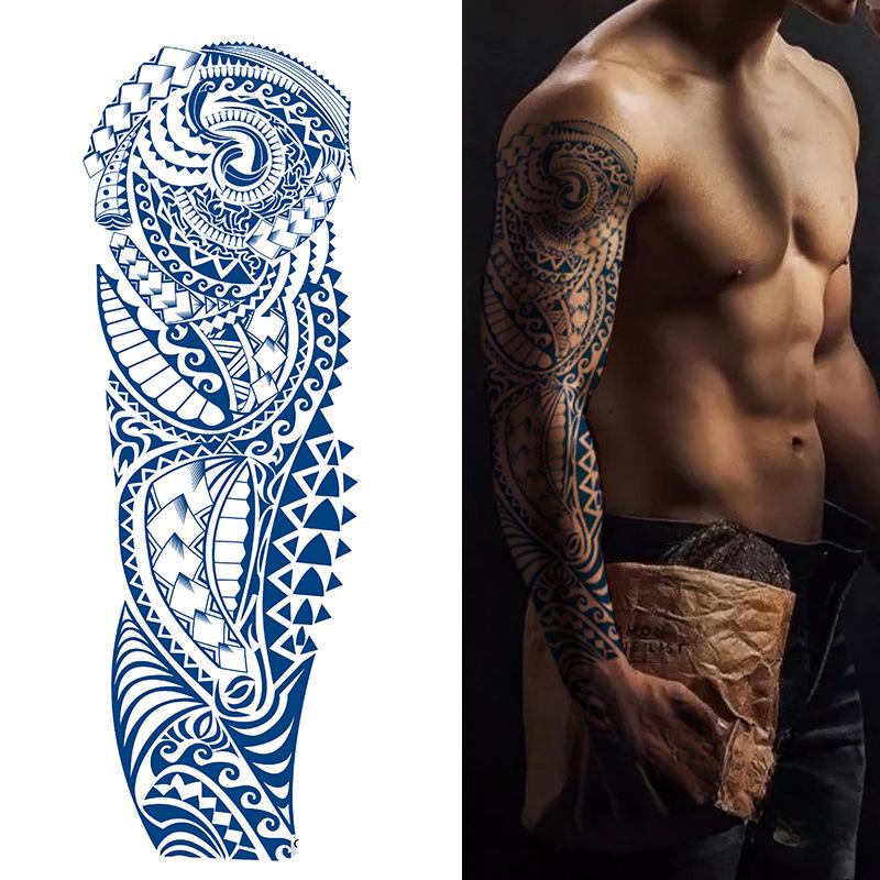 Herbal Tattoo Stickers, Semi-Permanent Tattoo Stickers, Herbal Juice Full Arm Tattoo Stickers