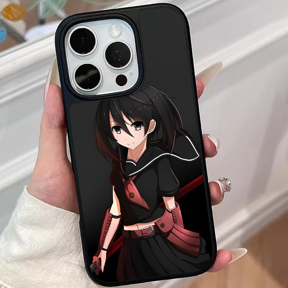 Akame Kurome Matte Surface Mobile Phone Case for iPhone 17 16 15 14 13 12 11 Air Pro Max Plus Colorful Cover