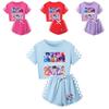 Kpop Cacciatori di Demoni Modello Bambini Manica Corta Pantaloncini Corti Set Pigiama Genitore-Figlio Per Bambini e Adulti