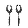 2PCStainless Steel Punk Men's Hoop Earrings For Women Hip Hop Totem Earring For Men Earrings Gothic Ear Stud Jewelry Party Gift