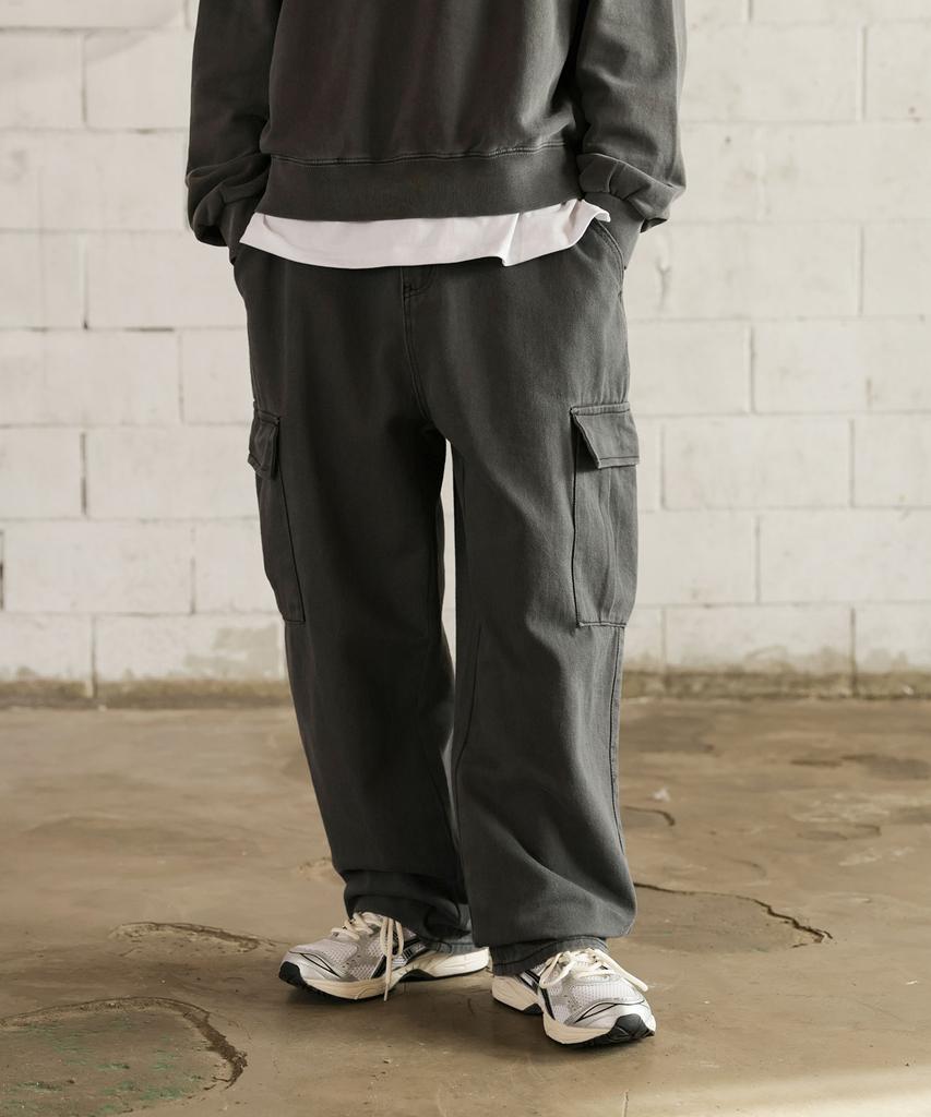 Jikeulib Cargo Pocket Wide Cotton Pants