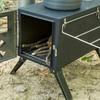 Outdoor Camp Tent Folding Firewood Stove Portable Wood Burning Stove Multifunctional Firewood Burner with Detachable Chimney