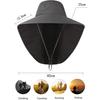 Fishing Hat for Men Women Wide Brim Outdoor Sun Protection Hat with Neck Flap Adjustable Size UV Resistant Material