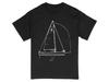Sailing Boat Graphic Tee Nautical Unisex T-Shirt Graphic Retro Streetwear High-quality Crew-neck Short-sleeved Men's T-shirt