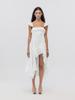 Swan Veil Lace Dress (White)