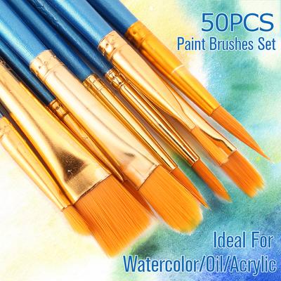 50/10 Pcs Artist Brush Set DIY Acrylic Oil Painting Watercolor Painting Gouache Painting Face Painting Art Brush Supplies