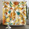 Tenda da doccia arcobaleno vintage anni '70 senza cornice, Fungo Luna Hippie Fiore Sole Luna Farfalla Botanico Vintage, Arredamento Bagno
