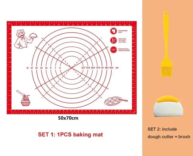 NEW Silicone Baking Mat Pizza Dough Maker Pastry Kitchen Gadgets Utensils Bakeware Kneading Baking Supplies Cooking Tools