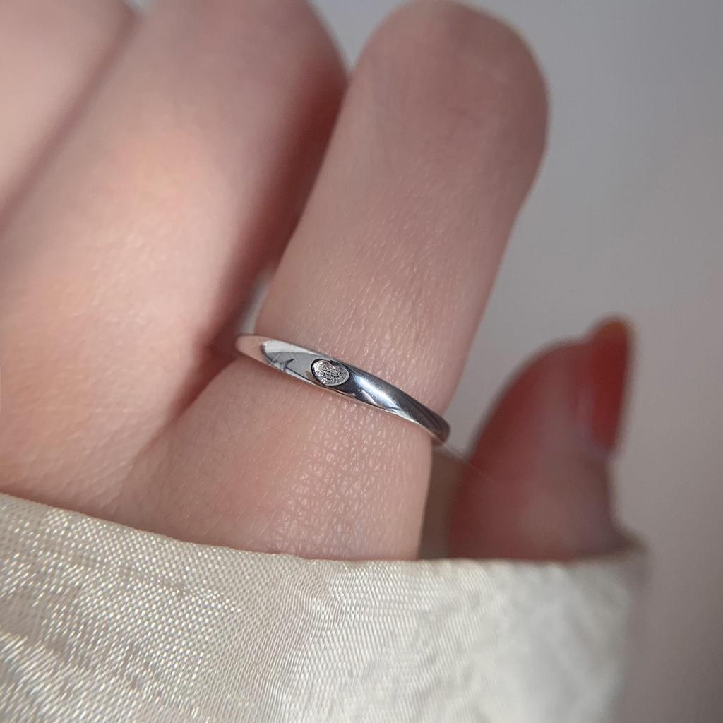 Silver Fashionable Plated Twisted Heart Ring For Women Elegant Minimalist Finger Jewelry