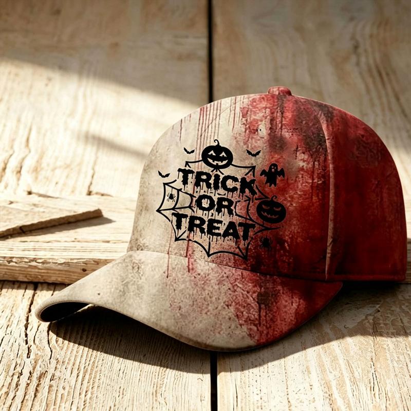 Gorra de Béisbol Estilo Callejero Americano Sombrero con Estampado de Halloween Sombrero Casual Diario para el Sol