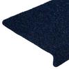 Self Adhesive Stair Treads 15 pcs 65 x 21 x 4 cm Navy Blue Rectangular Edge