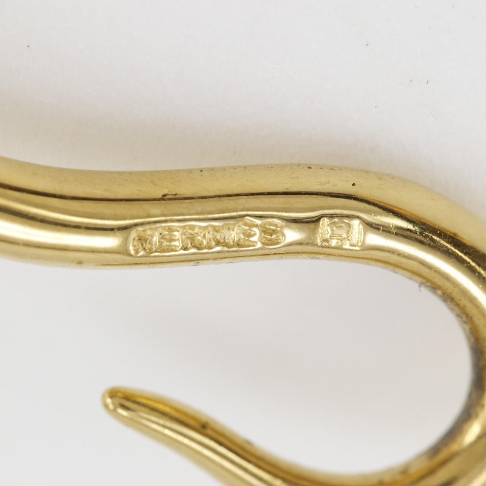 Hermes Jumbo Bless Bracelet Plated Gold/leather 9.6g Women Used