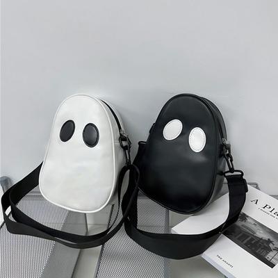 Ghost Bag Purse Funny Personality Shoulder Bags Fun Lovely Devil Couples Clash Colors Stitching Tide Pu Small Capacity Satchel