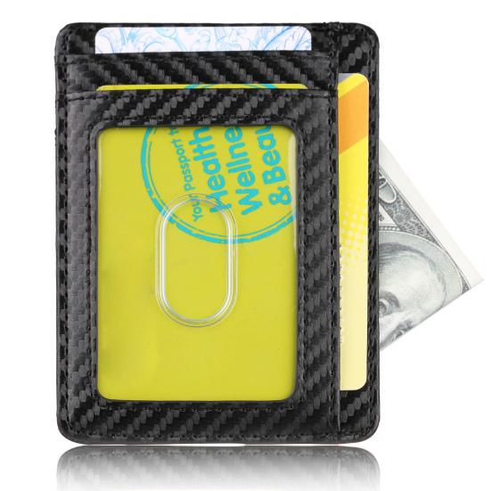 Mini Portafoglio Antimagnetico Resistente all'Usura Multi Scomparti Ampia Capacità Custodia Protettiva Minimalista Anti Rfid Portafoglio per Carte d'Identità e Credito Regalo Aziendale