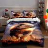 Fiery Lion Illustration Bedding Duvet Cover Sets Duvet Covers Pillowcases Gifts (1 * Duvet Cover 2 * Pillowcases, Without Duvet Insert)