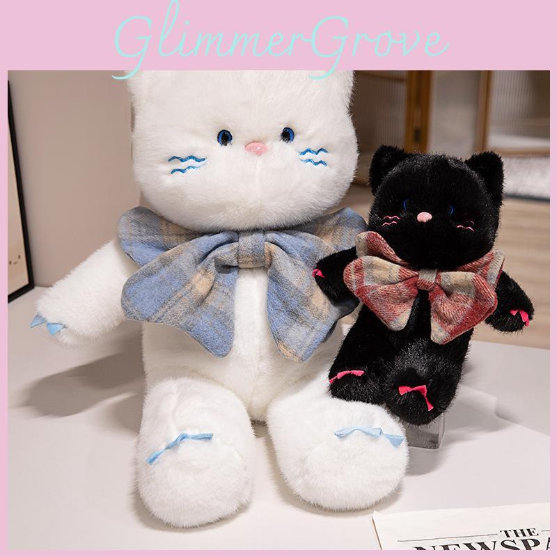 Tie Bow Cat Plush Toy Animal Dolls Pp Cotton Home Decortion Kids Birthday Gifts