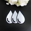 3/6pcs Drop-Shaped Acrylic Mirror Wall Stickers, Self-Adhesive Wall Decals for Office, Living Room & Bedroom Decor