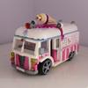 LOZ 1112 Vehicle Model Pink Ice Cream Van Car Truck Shop Store 3D Model Mini Blocks Bricks Building Toy for Children Gift No Box